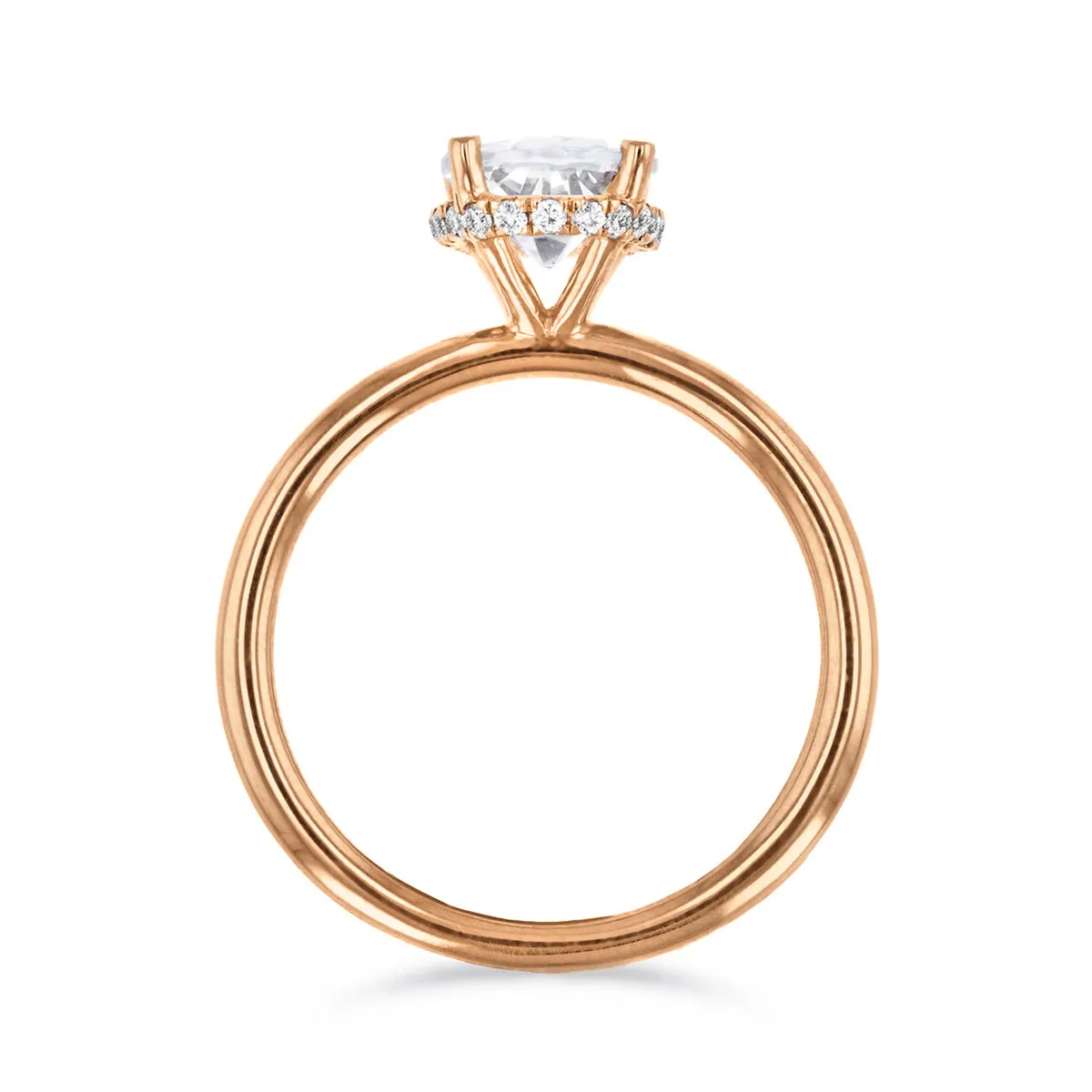 1-20ct Fleur Oval Cut Diamond Solitaire Engagement Ring | 18ct-Rose-Gold