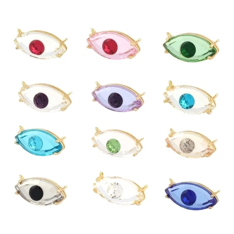 1 Piece Ig Style Shiny Devil's Eye Copper Plating Inlay Pendant Jewelry Accessories