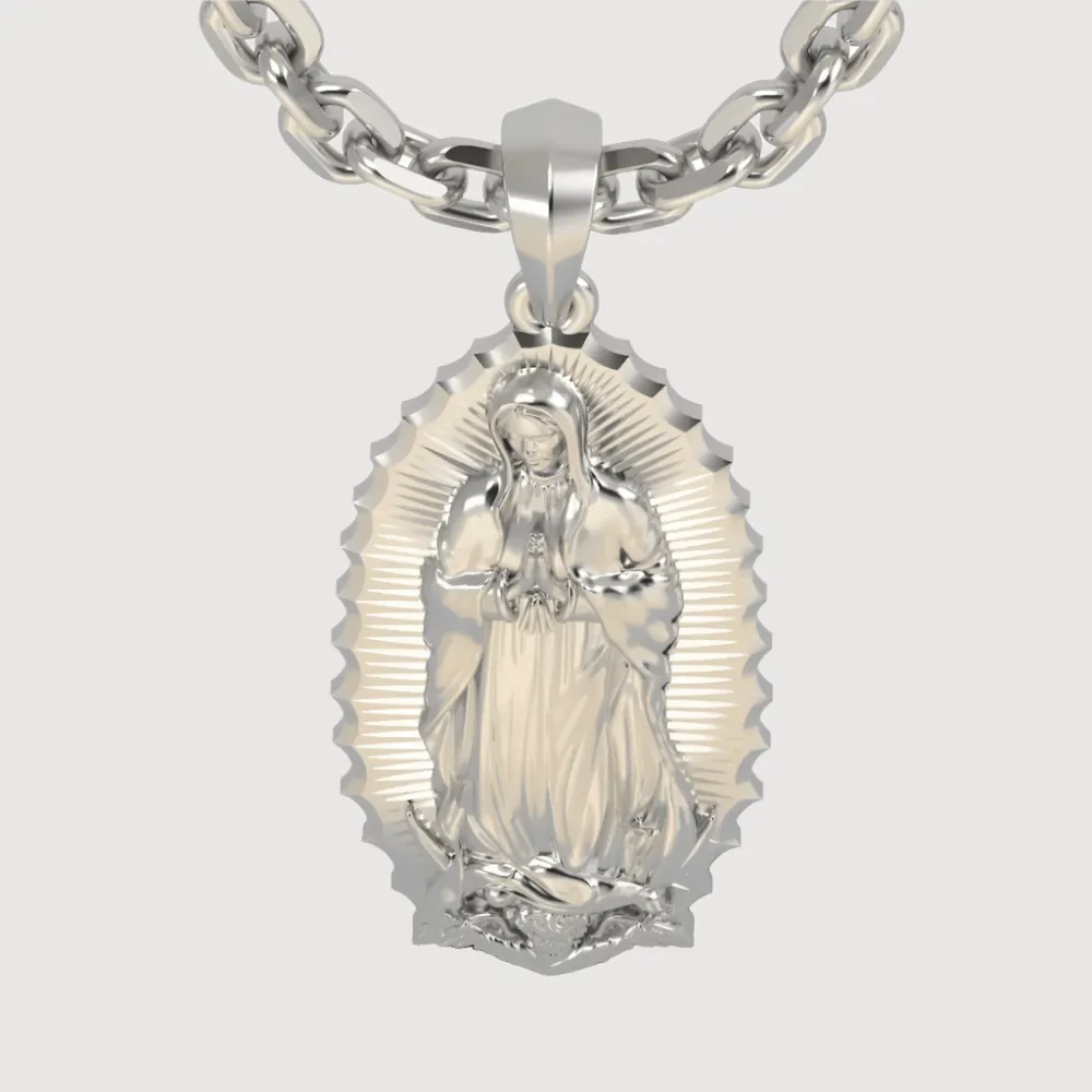 14k Gold Virgen de Guadalupe Pendant