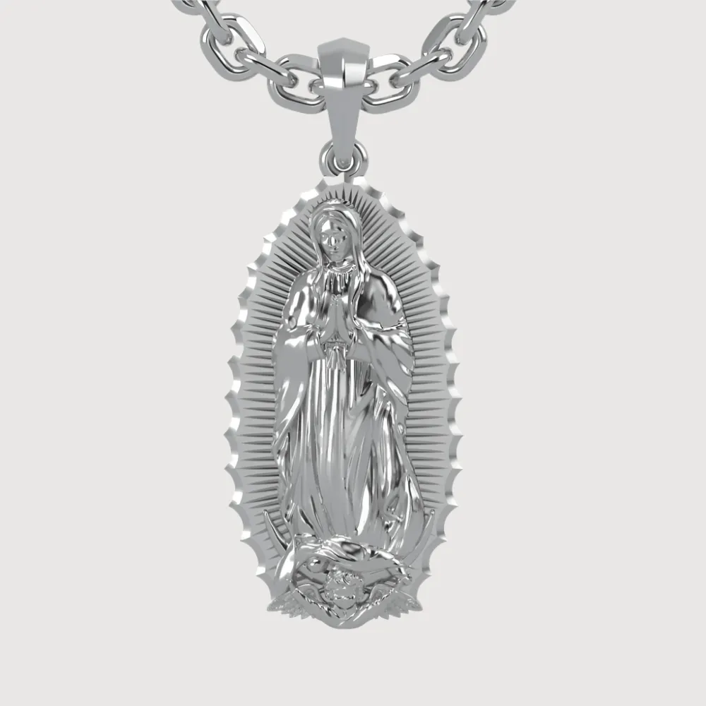 14k Gold Virgen de Guadalupe Pendant