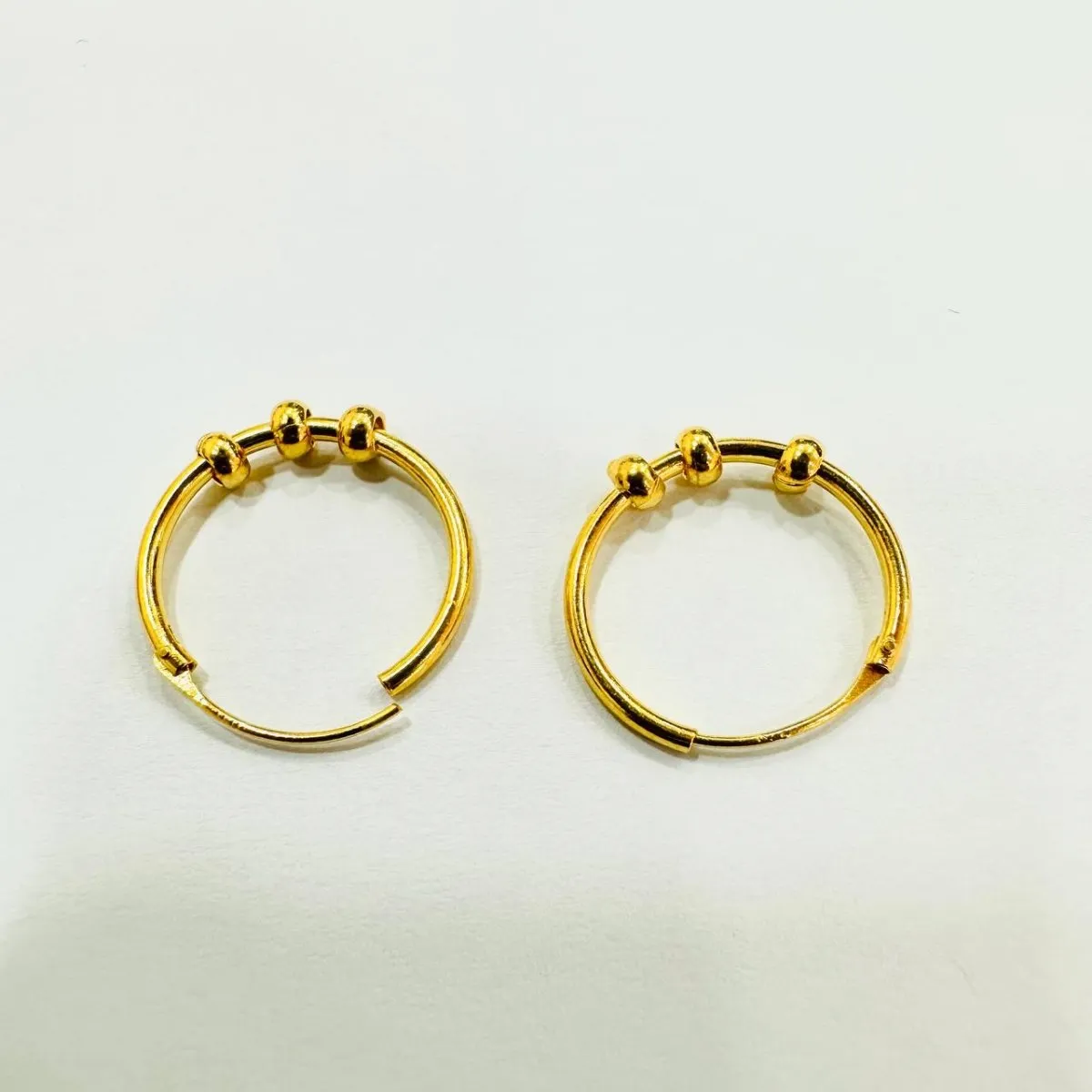 22k / 916 Gold Ball Loop Earring by Best Gold Shop