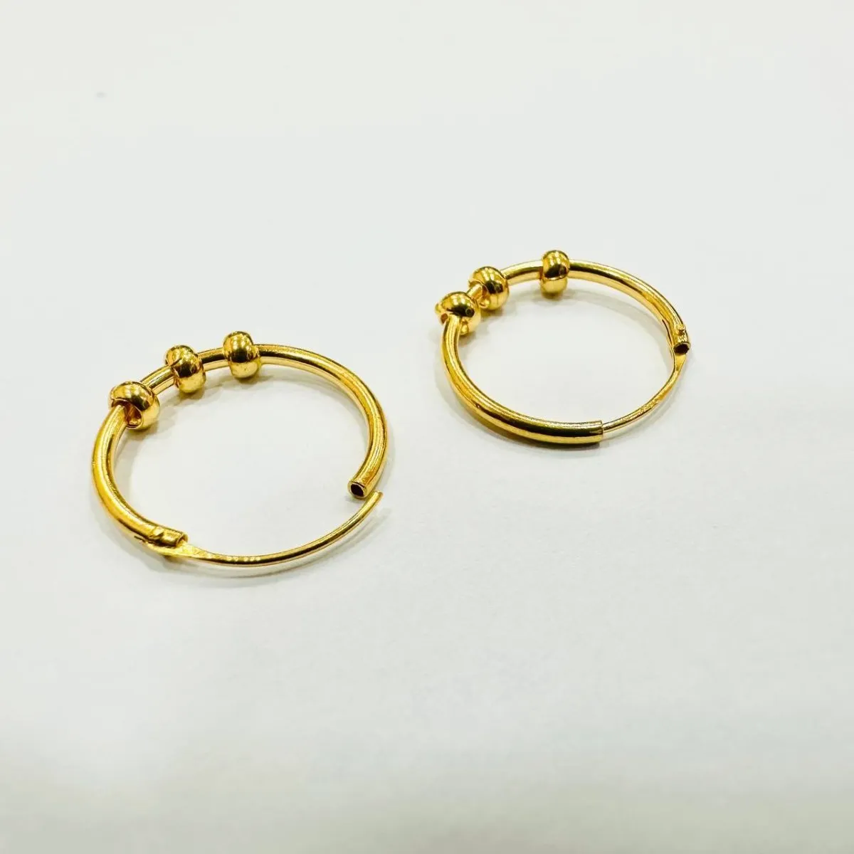 22k / 916 Gold Ball Loop Earring by Best Gold Shop