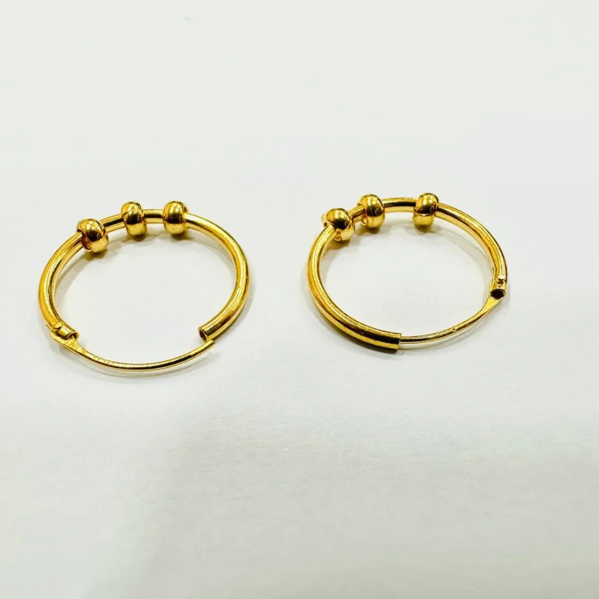 22k / 916 Gold Ball Loop Earring by Best Gold Shop