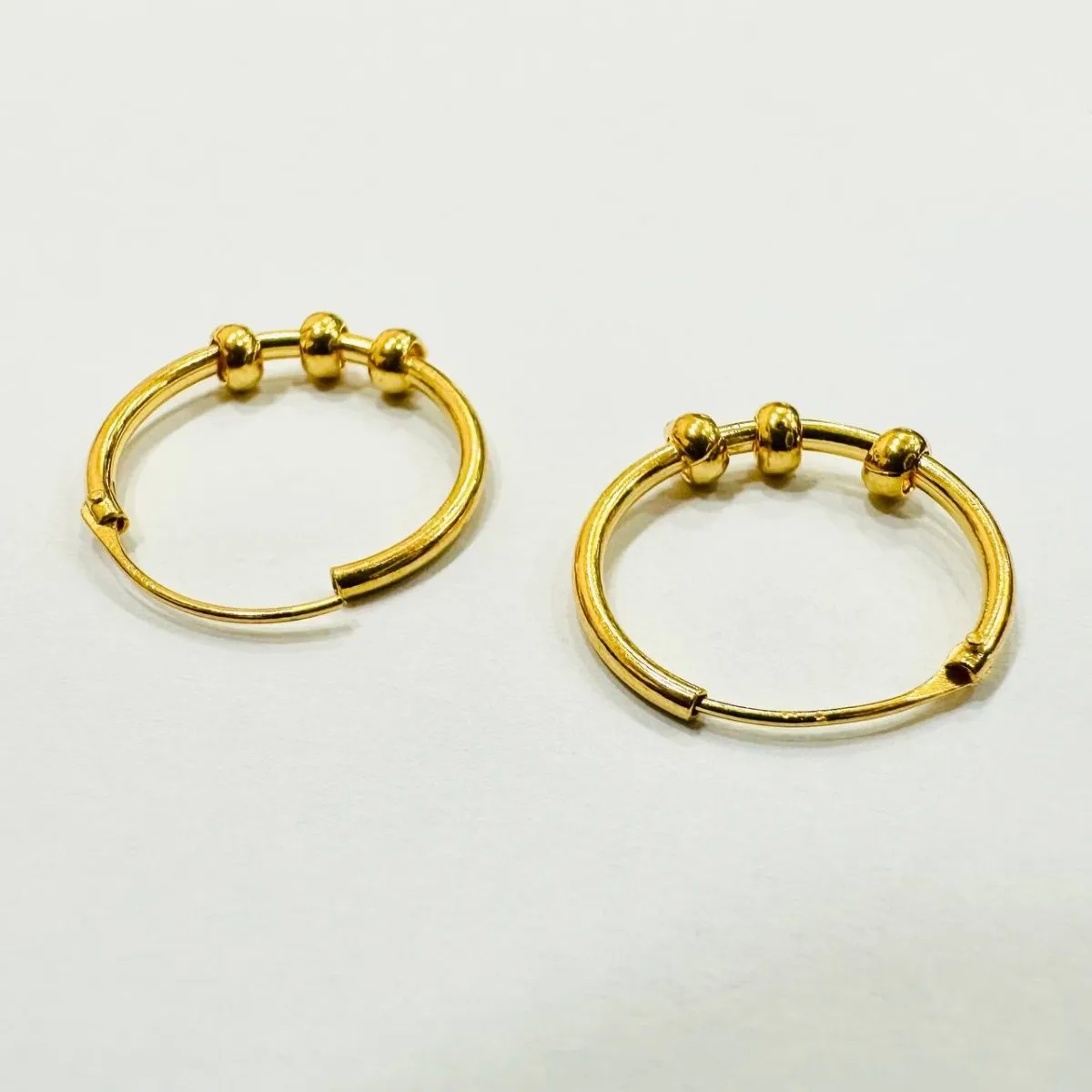 22k / 916 Gold Ball Loop Earring by Best Gold Shop