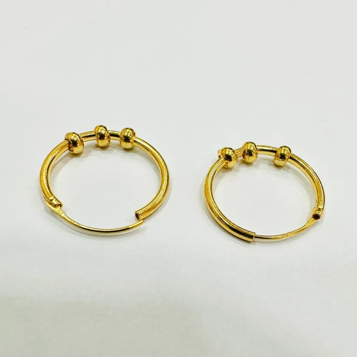 22k / 916 Gold Ball Loop Earring by Best Gold Shop