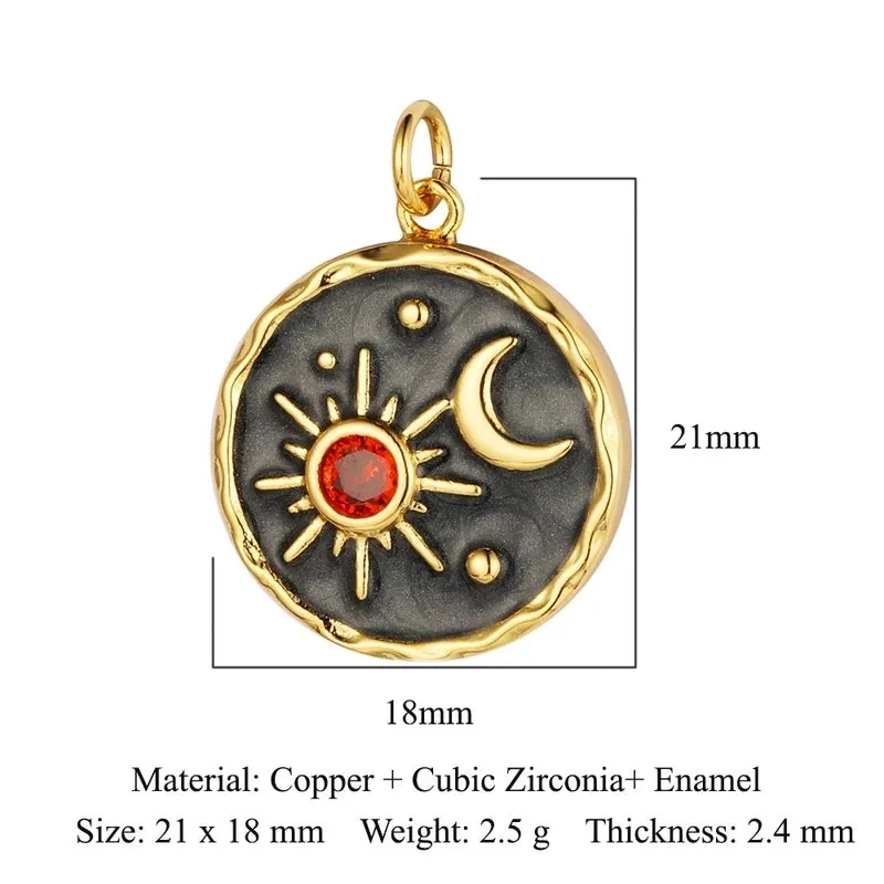 3 Pieces Shiny Clouds Tassel Copper Plating Inlay Zircon 18k Gold Plated Charms Jewelry Accessories