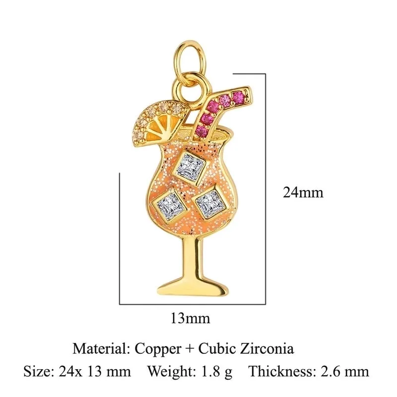 3 Pieces Shiny Clouds Tassel Copper Plating Inlay Zircon 18k Gold Plated Charms Jewelry Accessories