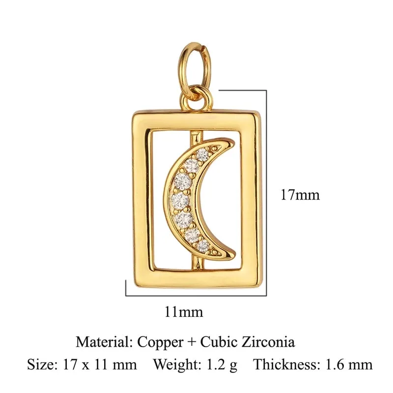 3 Pieces Shiny Clouds Tassel Copper Plating Inlay Zircon 18k Gold Plated Charms Jewelry Accessories