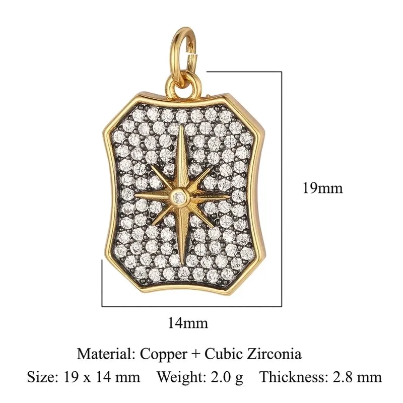 3 Pieces Shiny Clouds Tassel Copper Plating Inlay Zircon 18k Gold Plated Charms Jewelry Accessories