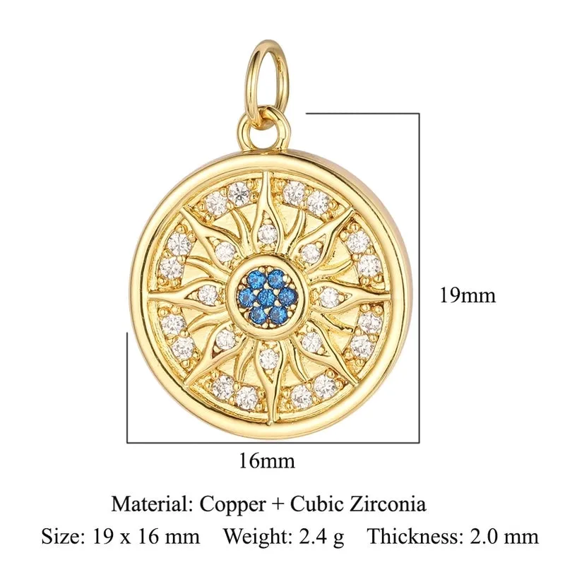 3 Pieces Shiny Clouds Tassel Copper Plating Inlay Zircon 18k Gold Plated Charms Jewelry Accessories