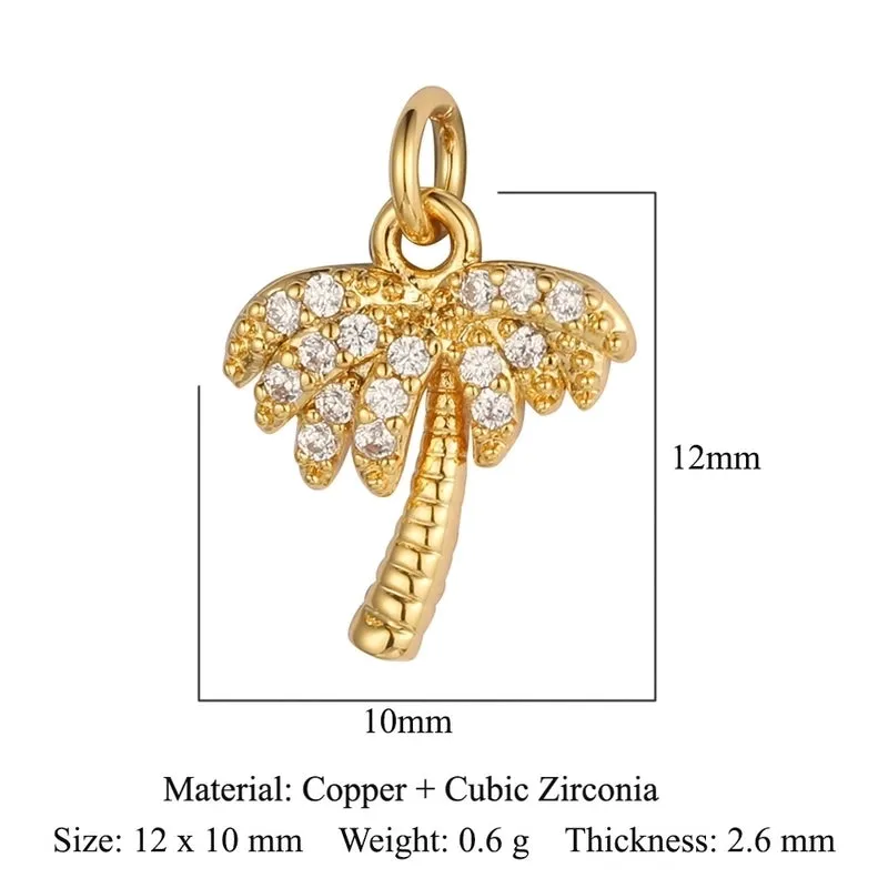 3 Pieces Shiny Clouds Tassel Copper Plating Inlay Zircon 18k Gold Plated Charms Jewelry Accessories