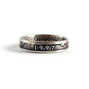 90% Silver 1997 Washington Quarter Stacking Coin Ring