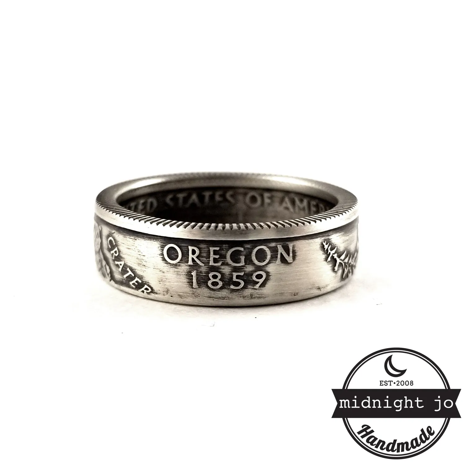 90% Silver Oregon Quarter Ring