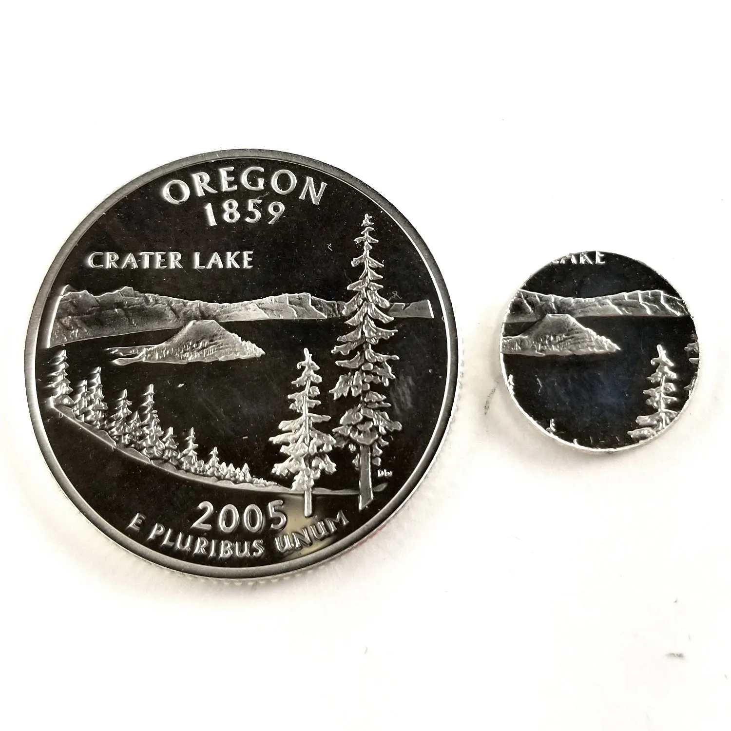 90% Silver Oregon Quarter Ring