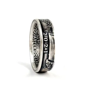 99.9% Fine Silver 2021 Washington Quarter Ring