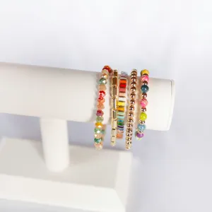 Abby's Gold Colour Bracelet Stack