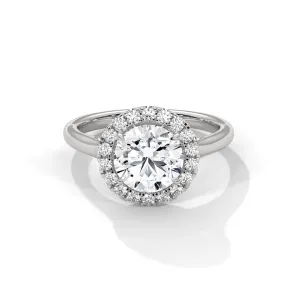 Agnes 2 Carat Solitaire Silver Ring White Gold