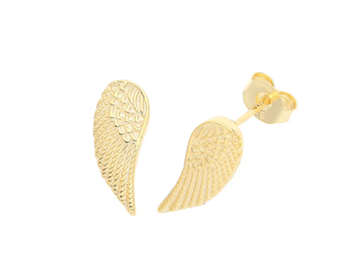 Angel Wing Earrings: Celestial Wing Stud Earrings