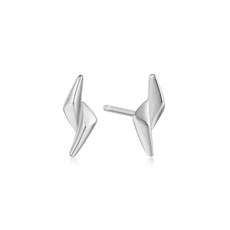 Ania Haie Silver Double Spike Stud Earrings