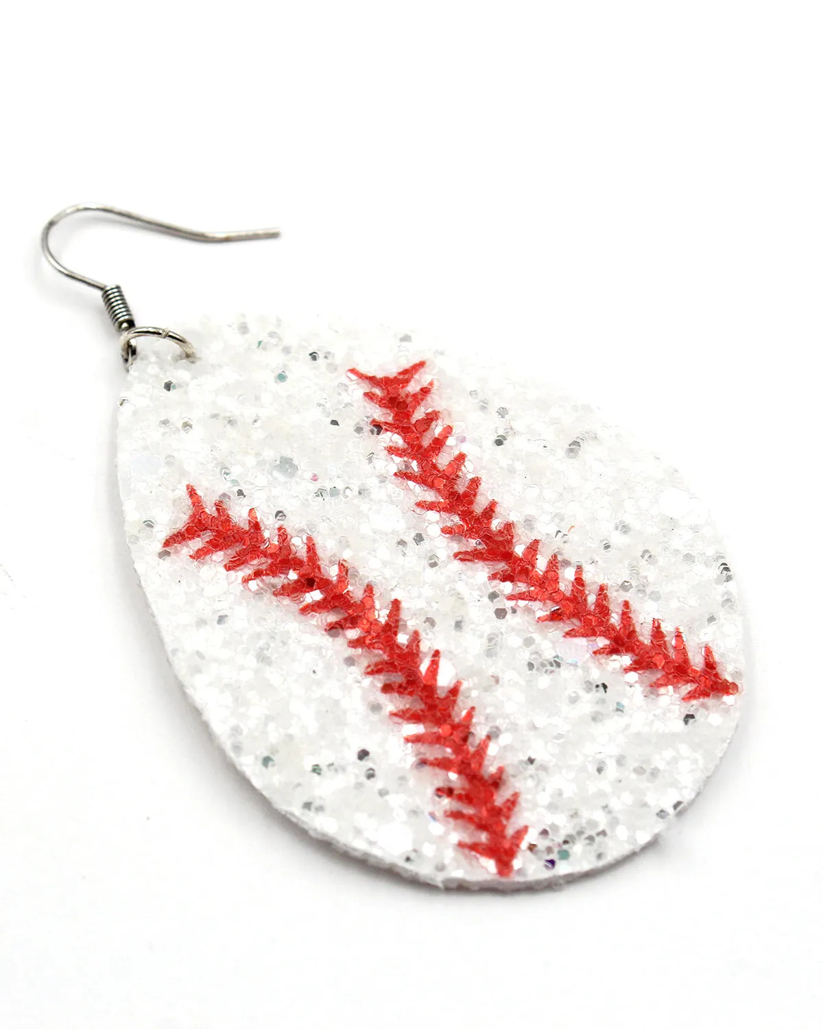 Baseball Sparkling Teardrop Earrings