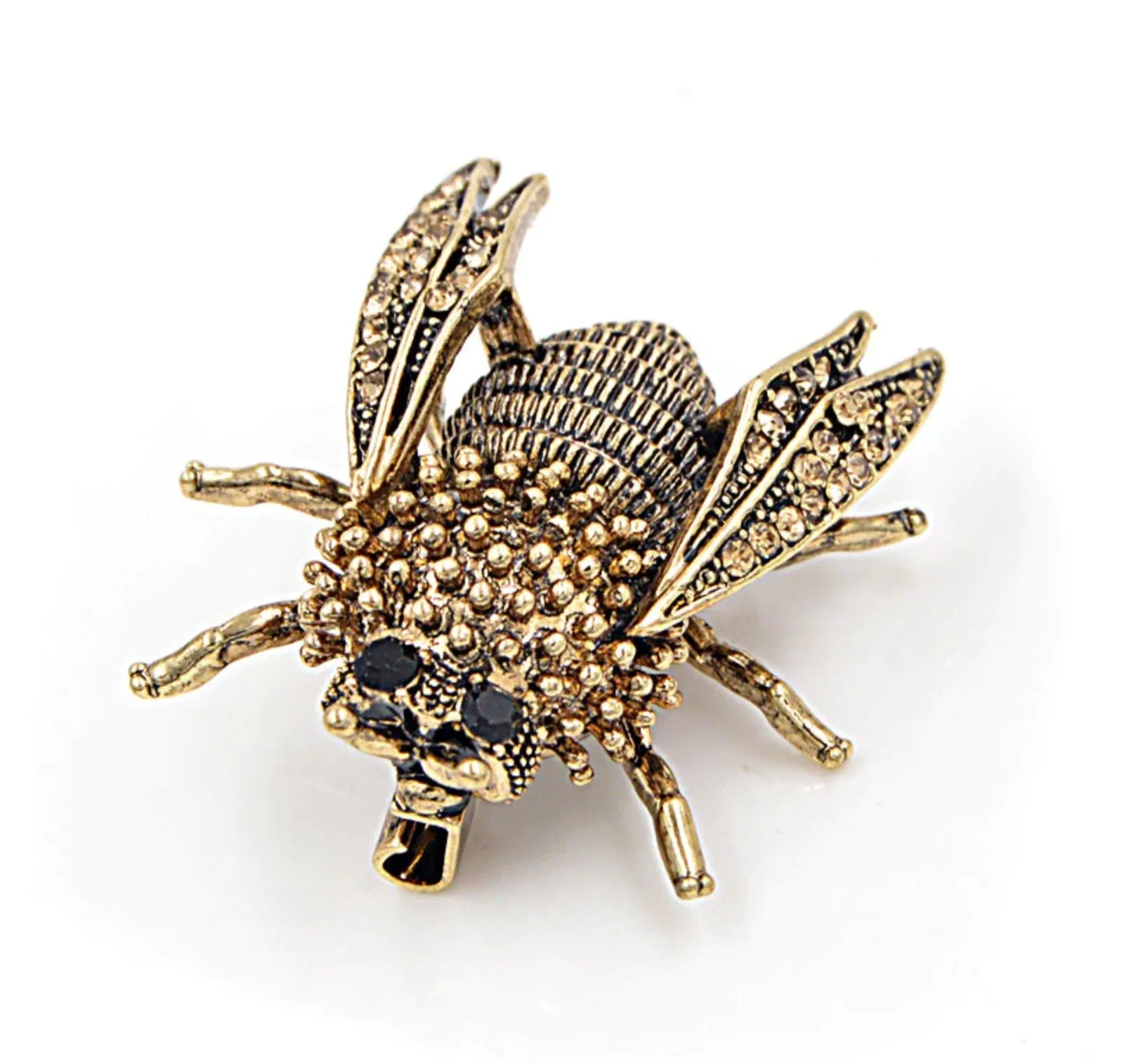 Bee brooch vintage look silver gold plated suit coat broach collar new pin ggg36