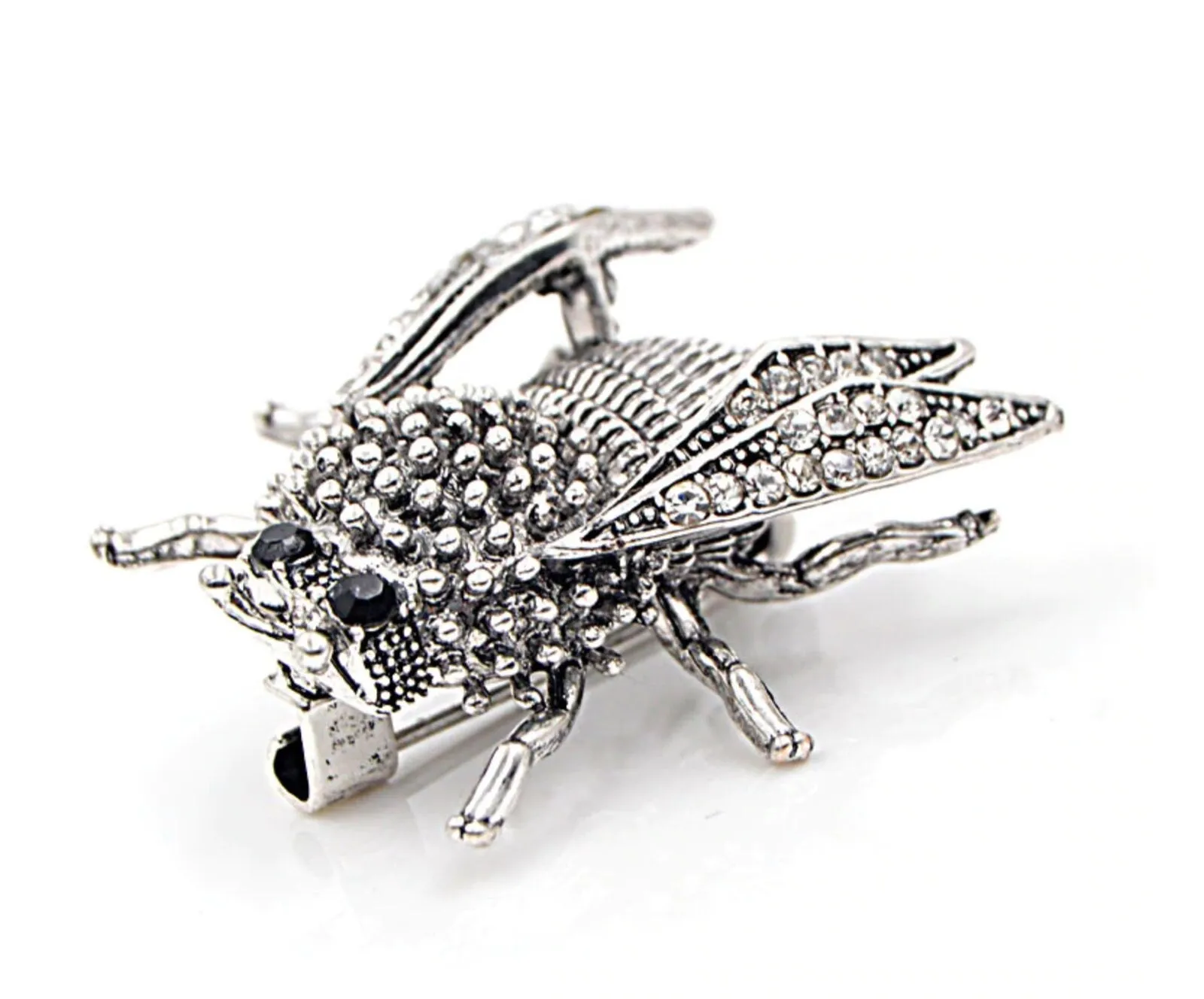 Bee brooch vintage look silver gold plated suit coat broach collar new pin ggg36