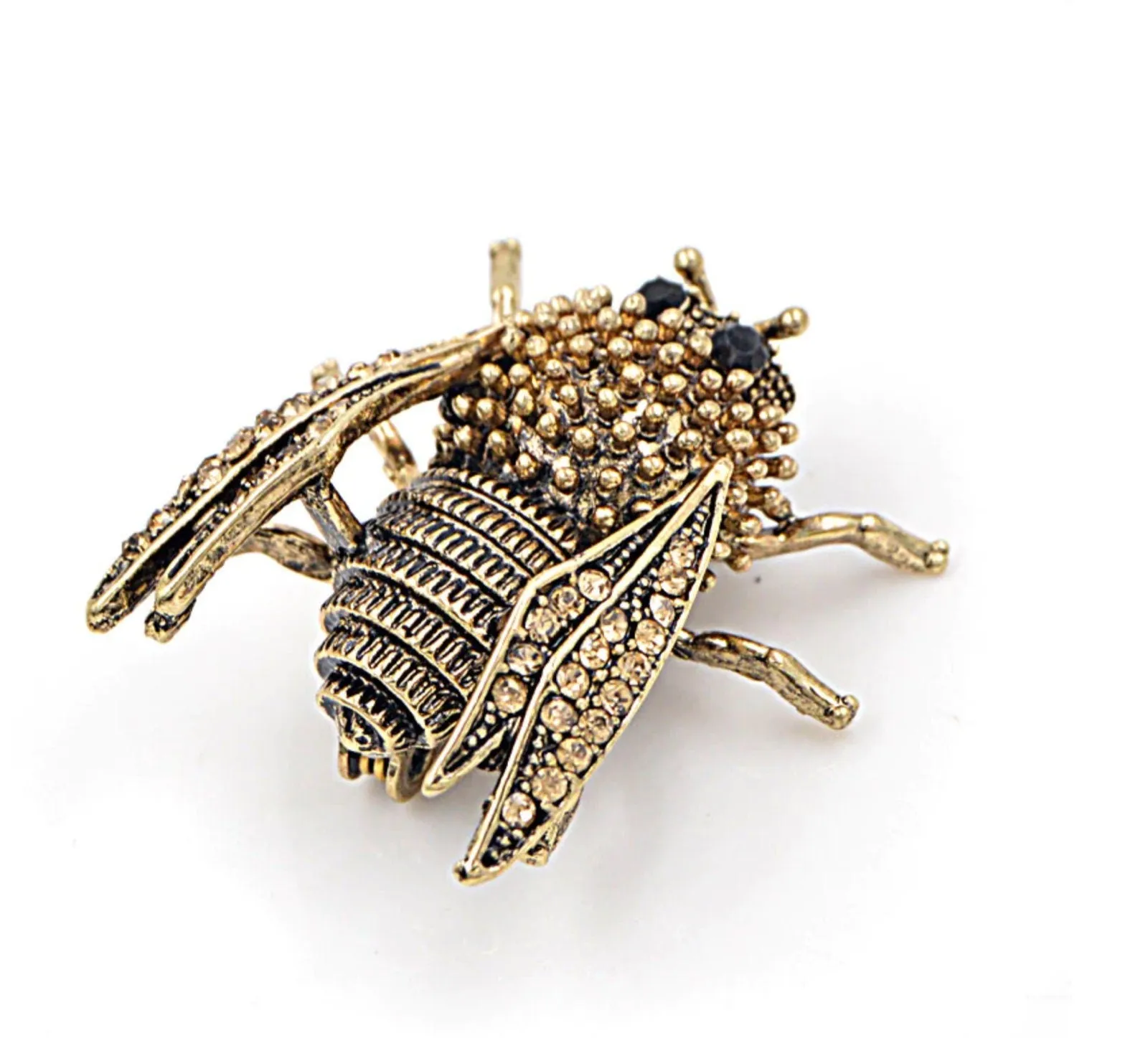 Bee brooch vintage look silver gold plated suit coat broach collar new pin ggg36