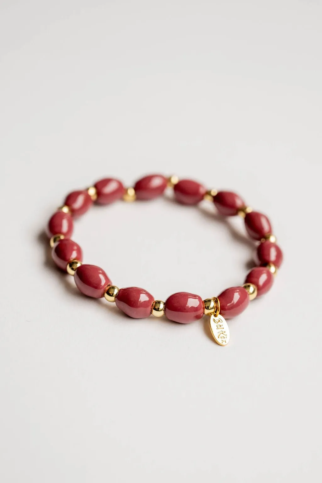 Bel Koz Oval Clay Bead Bracelet