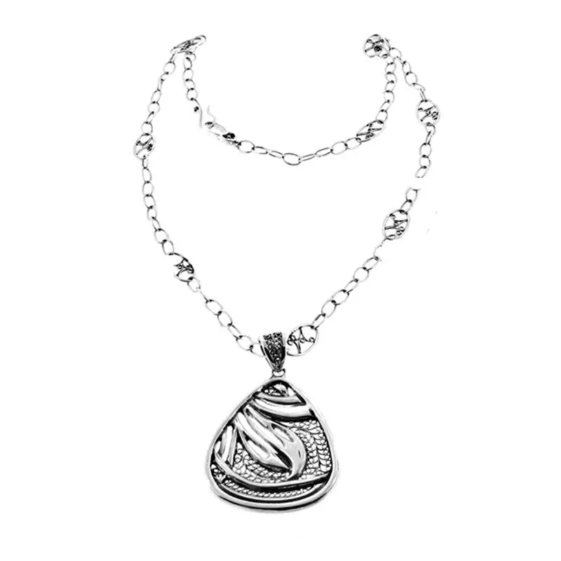 Belle Nouveau Teardrop Sterling Silver Necklace