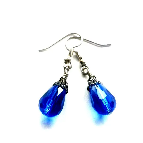 Blue Crystal Dangles