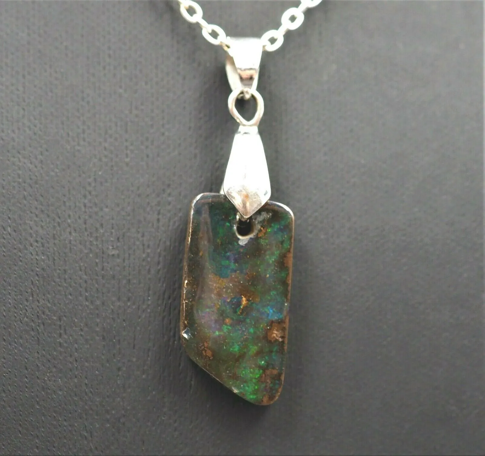 Boulder Opal Gold Plated Pendant