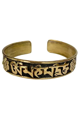 Brass Bracelet Mantra "Om Mani Padme Hum"