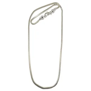 Brass Chain Silver-Plated Thick Snake Necklace Removable End