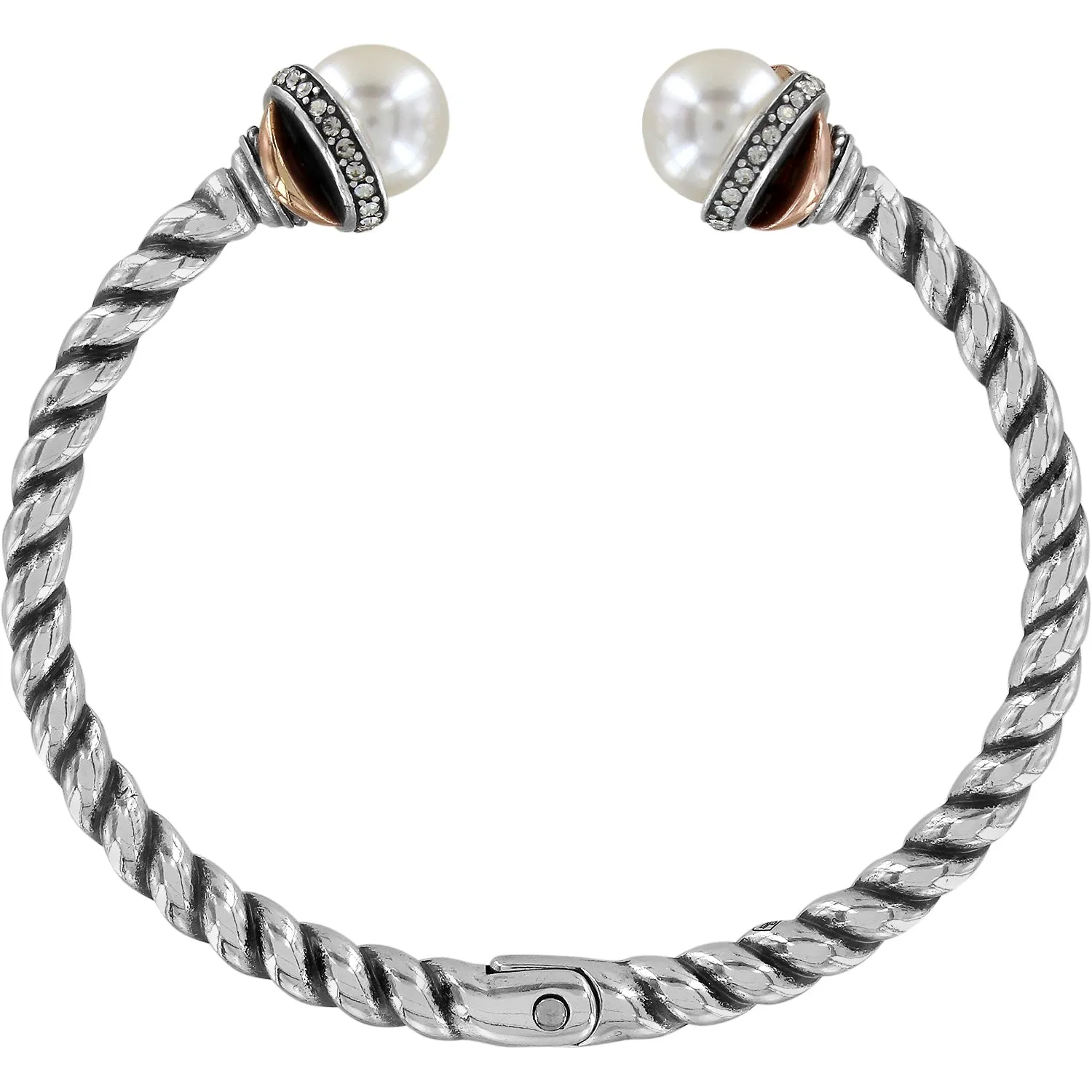 Brighton Neptune's Rings Pearl Open Hinged Bangle