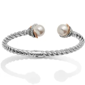 Brighton Neptune's Rings Pearl Open Hinged Bangle