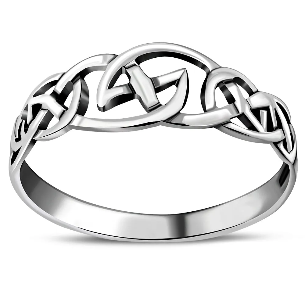 Celtic Plain Sterling Silver Ring