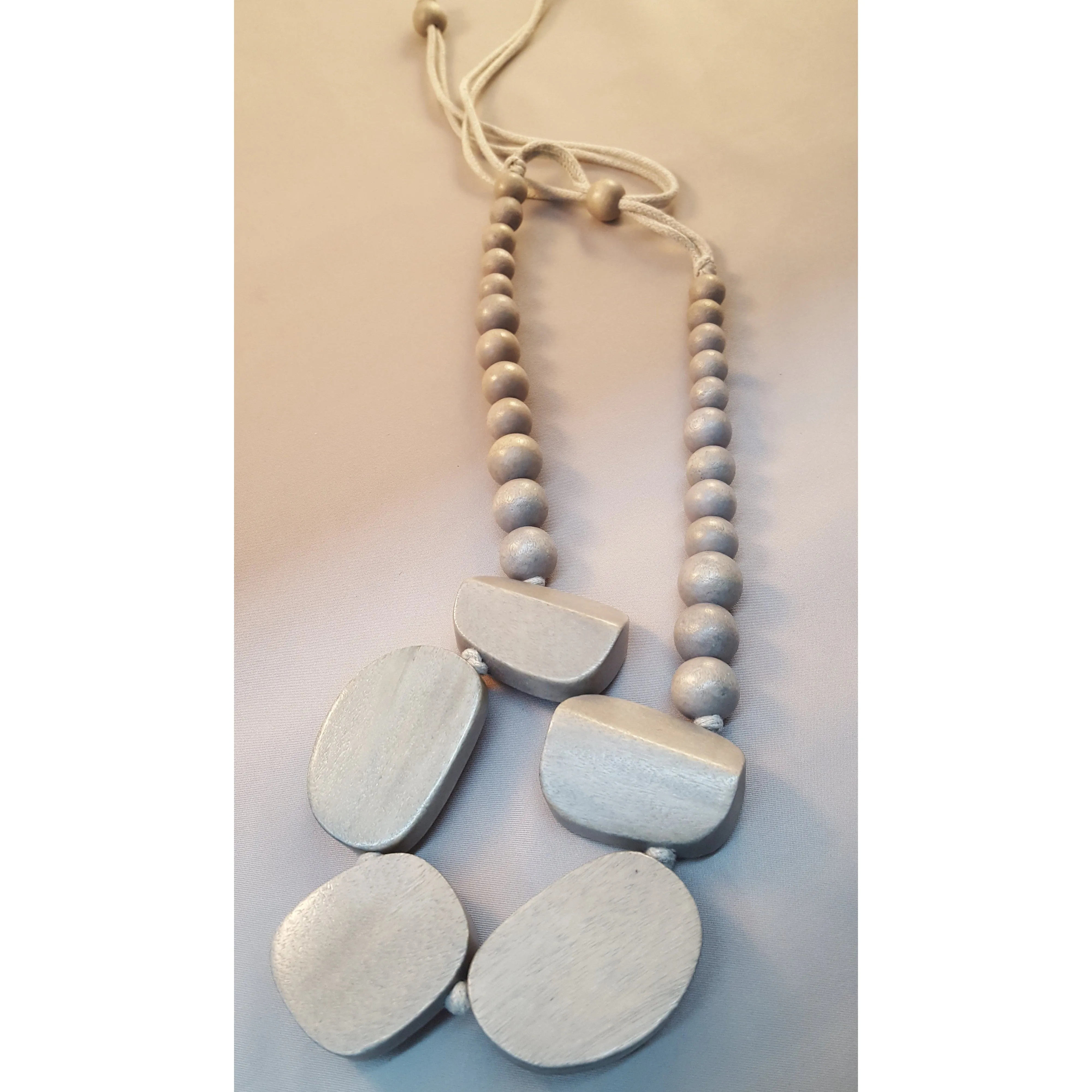 Charlie Paige Wooden Necklace - Chunky Blocks