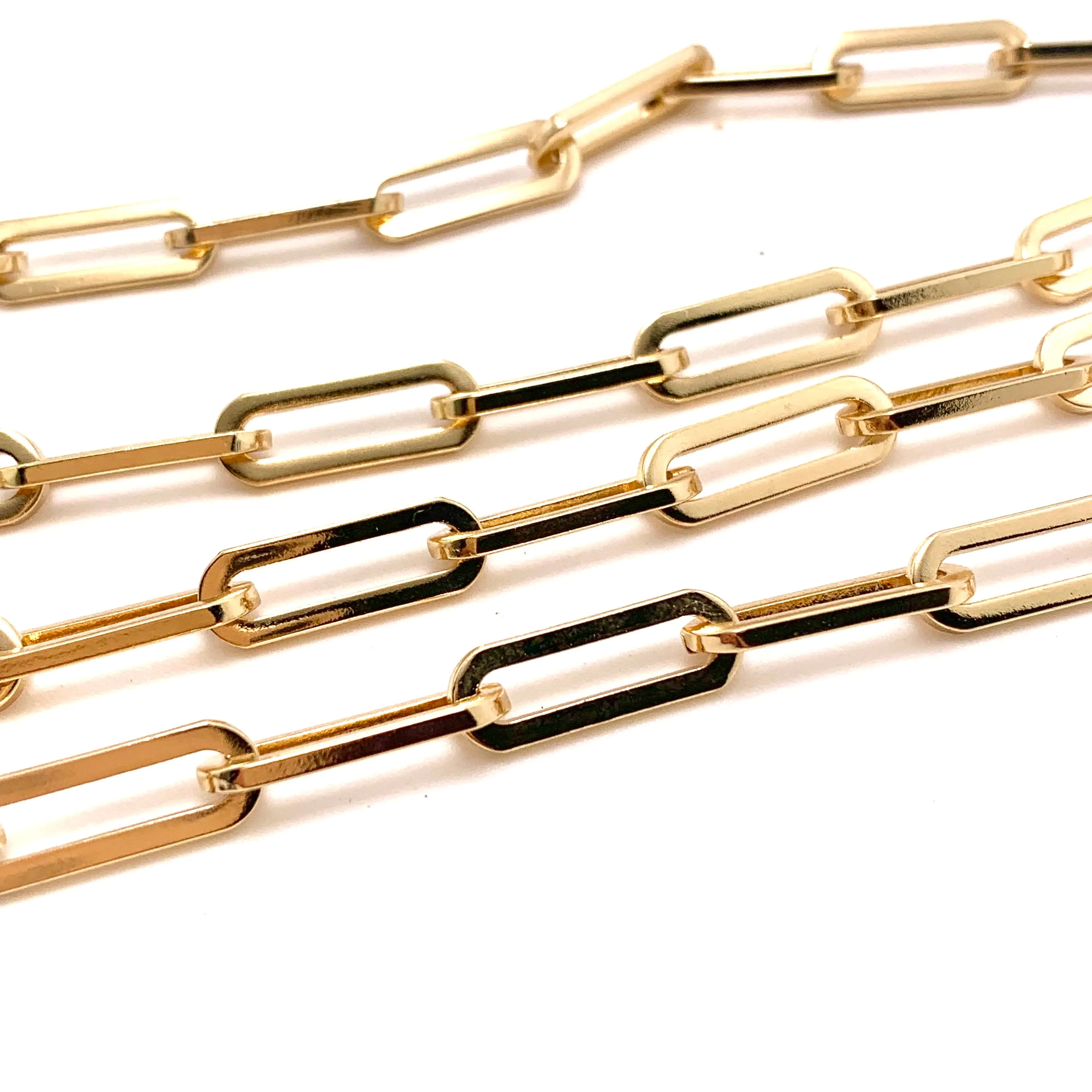 Chunky Gold Plated Paperclip Chain