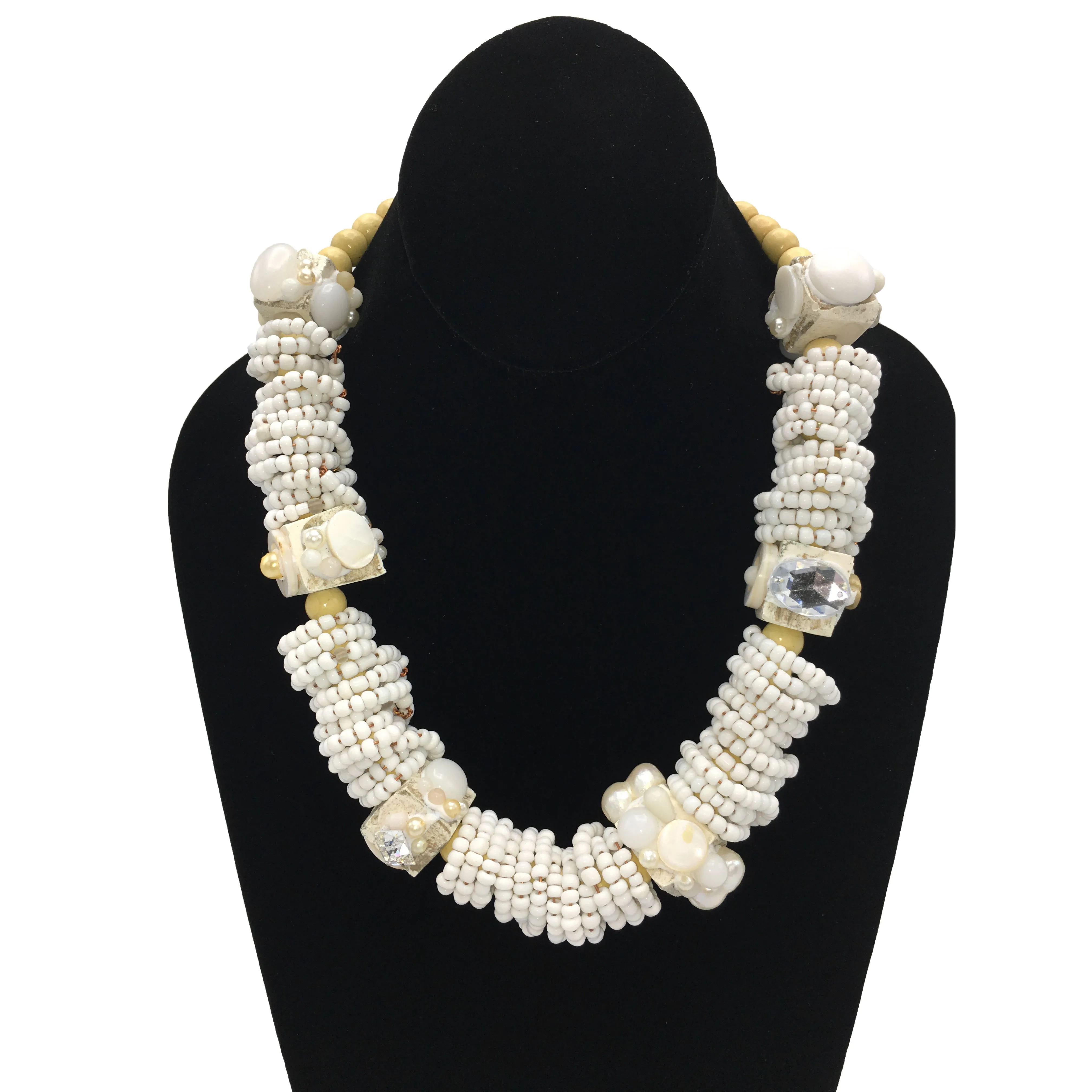 Chunky White Bold and Bright Necklace