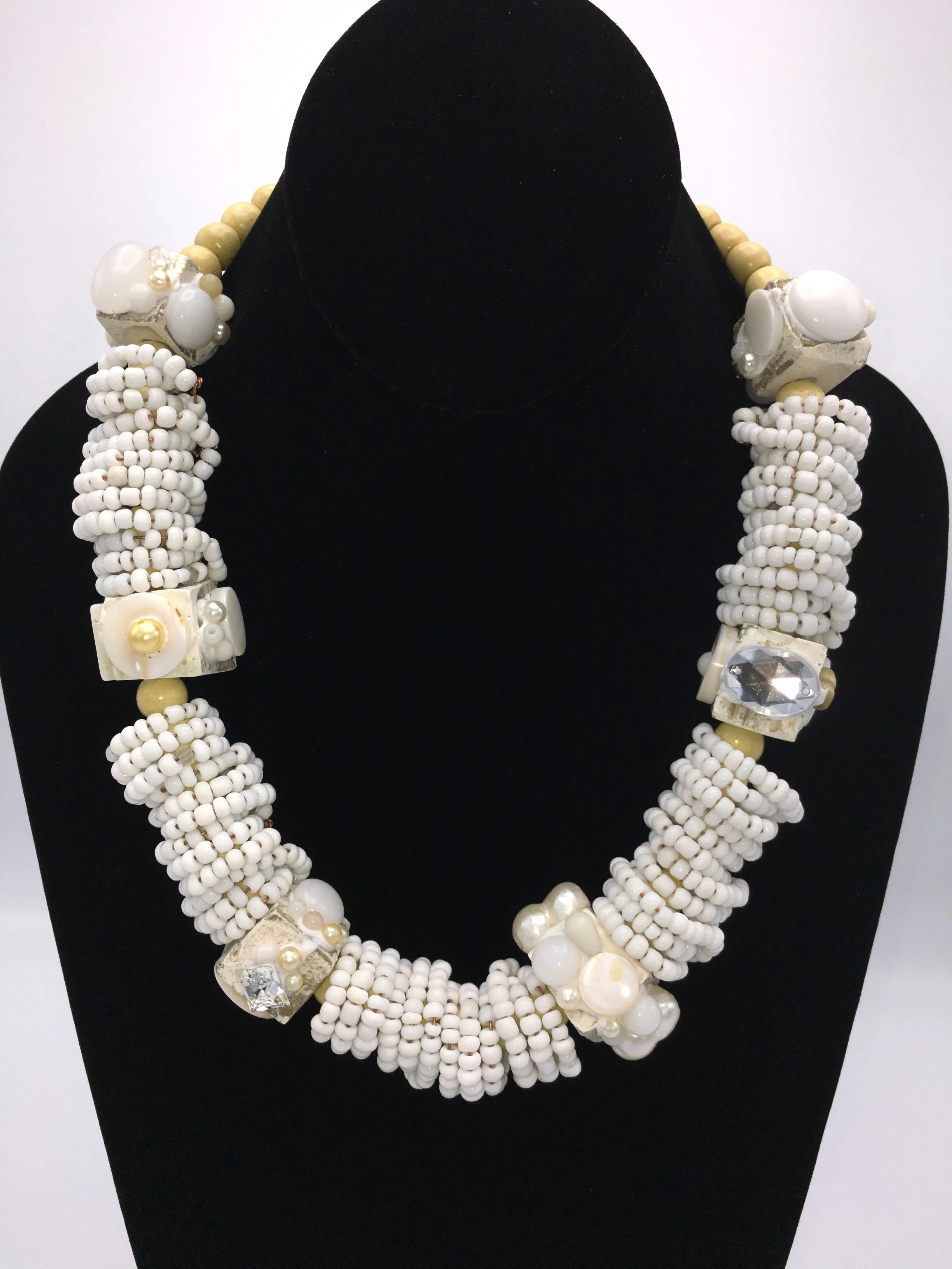 Chunky White Bold and Bright Necklace