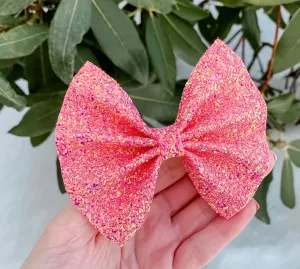 Cosmopolitian Chunky Glitter Bow Headband | Hair Clip