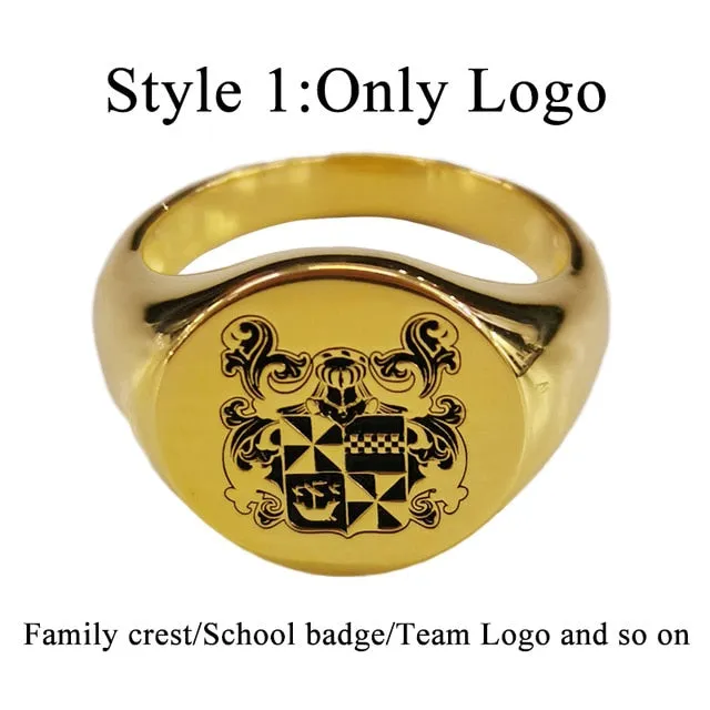 Custom Engraved Signet Ring | Family Crest Rings | Custom Signet Rings | Personalized Ring | Personalized Signet Ring | Coat Of Arms Rings