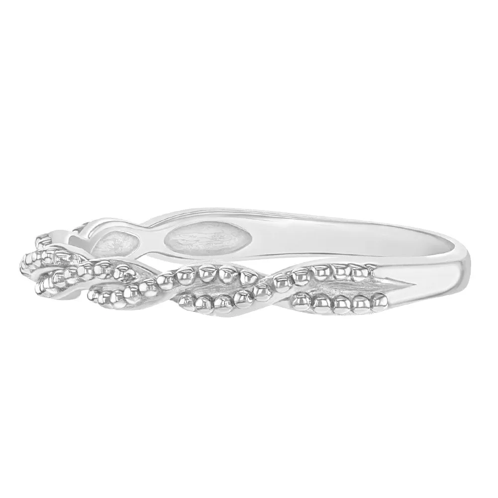 Delicate Twist Size 5-7 Kids / Teen Ring - Sterling Silver