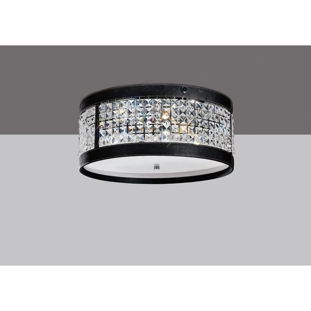 Diyas IL31031 Celsa Ceiling Black Leather/crystal