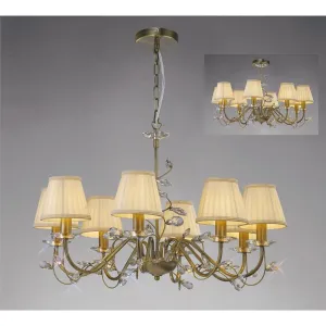 Diyas IL31228 Willow Pendant Antique Brass/crystal