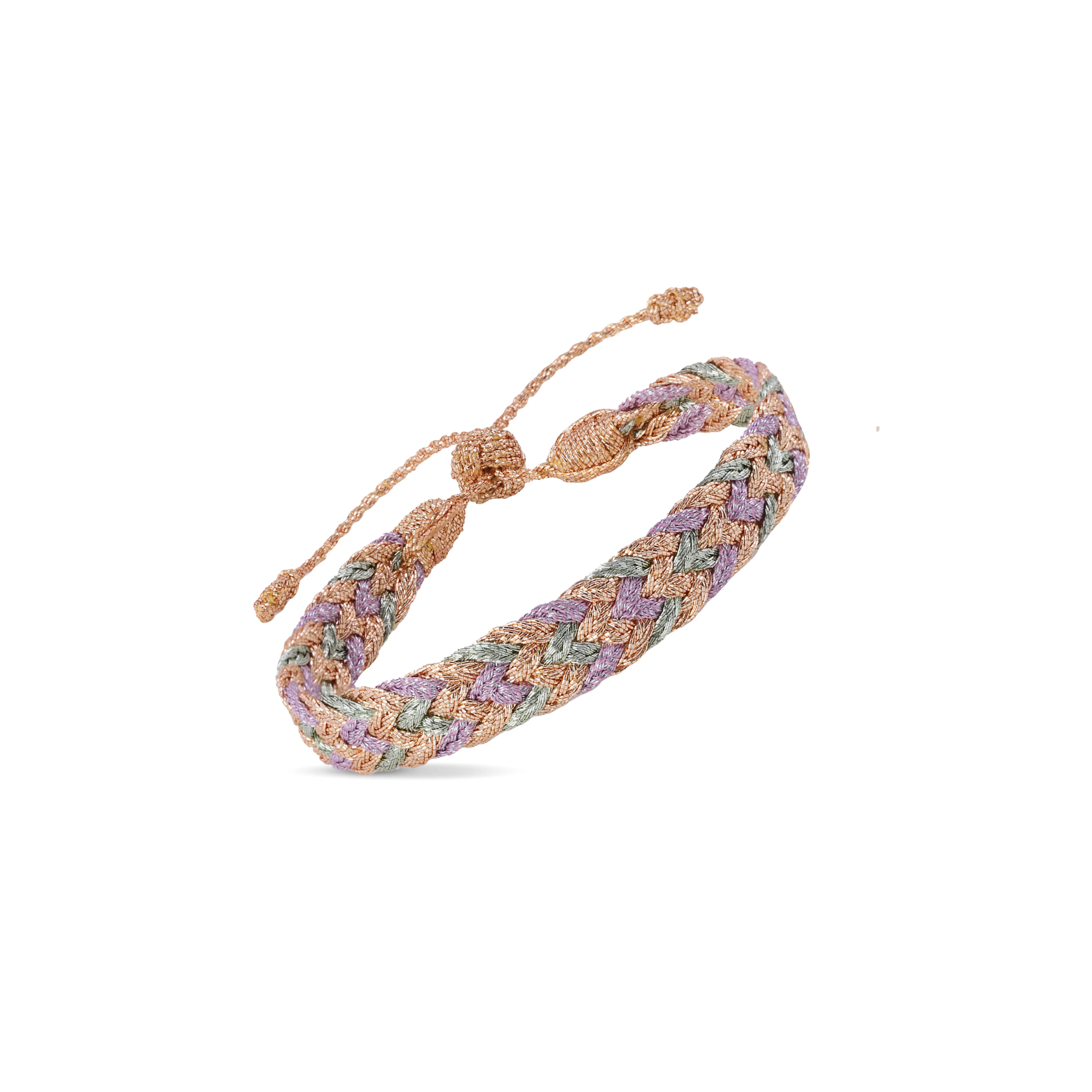 Double-U n°2 Bracelet in Peach Pink Almond