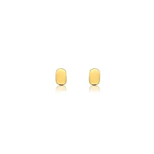 Ellipse Stud Earrings - Gold