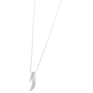 Envy Long Necklace with Chunky Pendant Silver