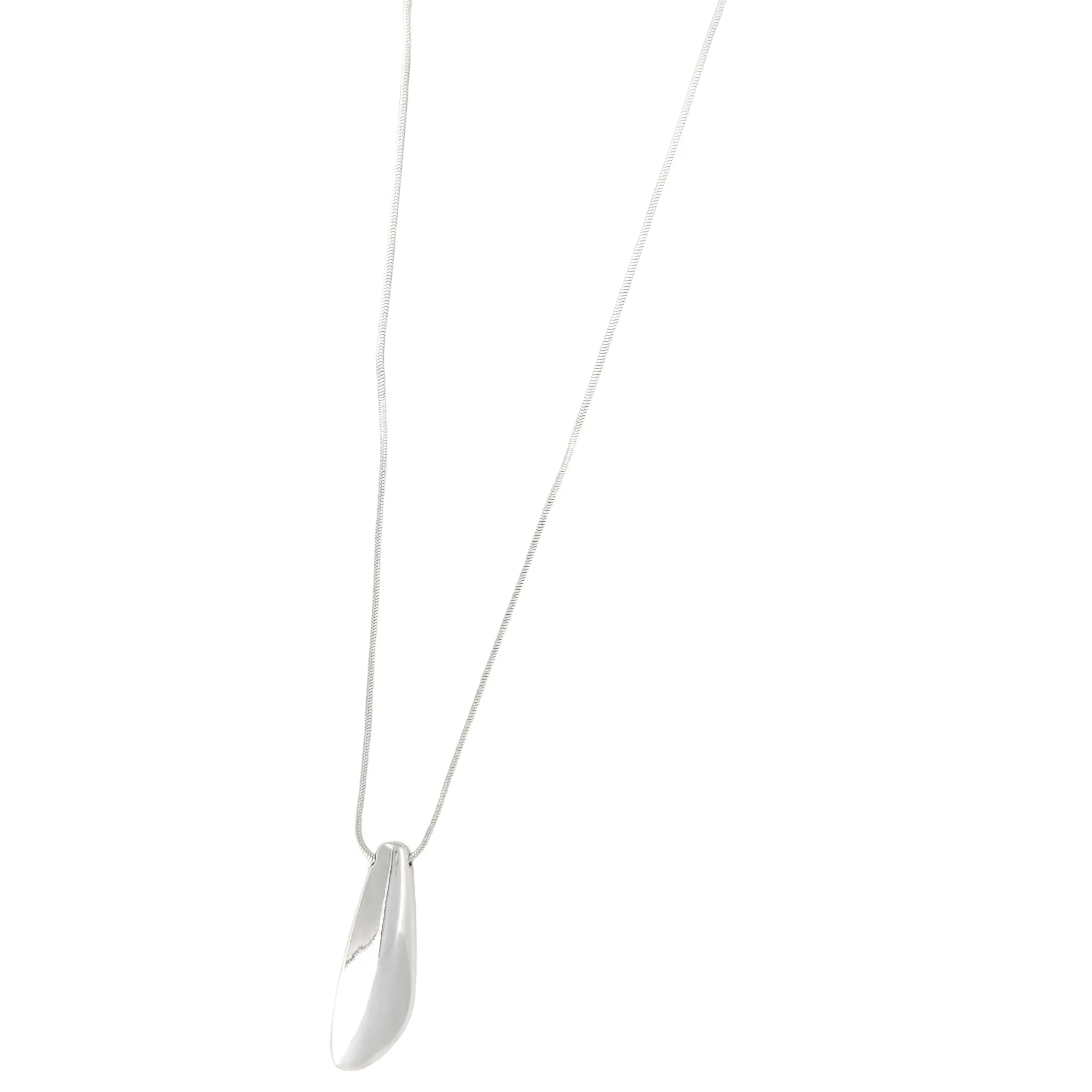 Envy Long Necklace with Chunky Pendant Silver