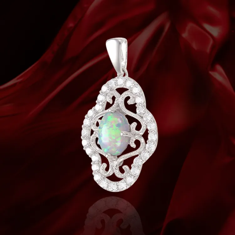 Filigree Opal Pendant